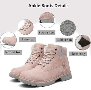 Women’s Snow Boots Size 9 / Men’s 7.5 Colour Peach Fur Lined Waterproof Hiking